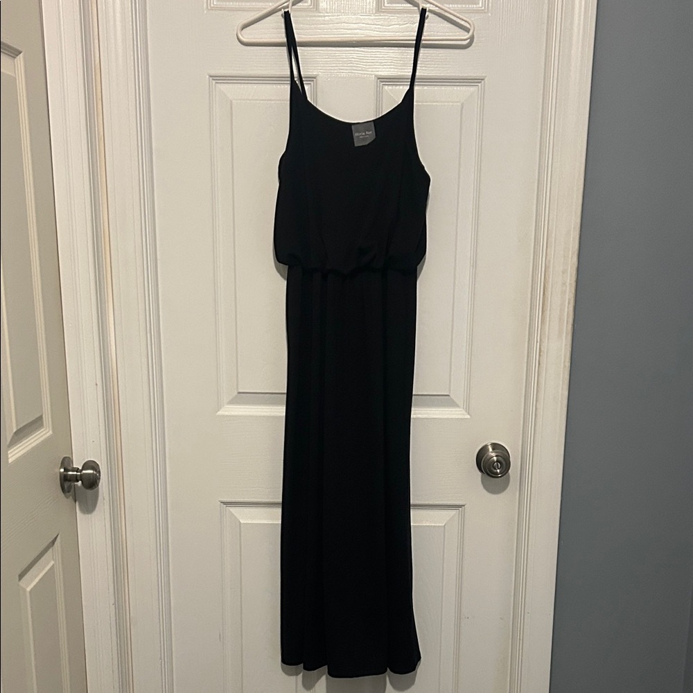 Olivia Rae Black Maxi Dress with elastic waist band, Size XS